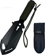 Small Camping Shovel, 9 in 1 Mini Hand Portable backpacking Black