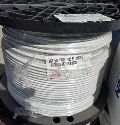 BELDEN 8729 White 4 Conductor 22 AWG Shielded Cable w/Ground 800 FT Spool 800'