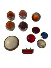 Vintage Antique Automobile Brake Lamp Lens Lot Glass Tail Light Marker Signal Le Vintage Antique Automobile Brake Lamp Lens Lot Glass Tail Light Marker Signal Le