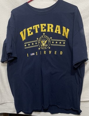 NAVY Veteran I Served Shirt 2xl Dark Blue