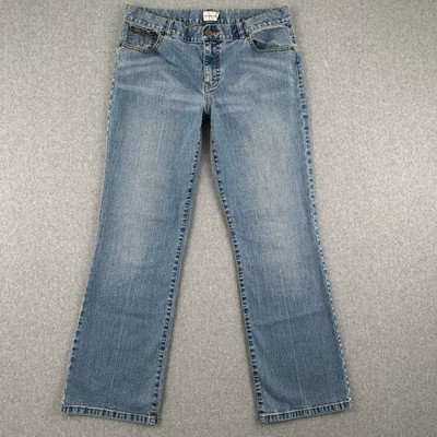 Calvin Klein Jeans Women 11 Blue Bootcut Denim Pants Boot Mid Rise Stretch
