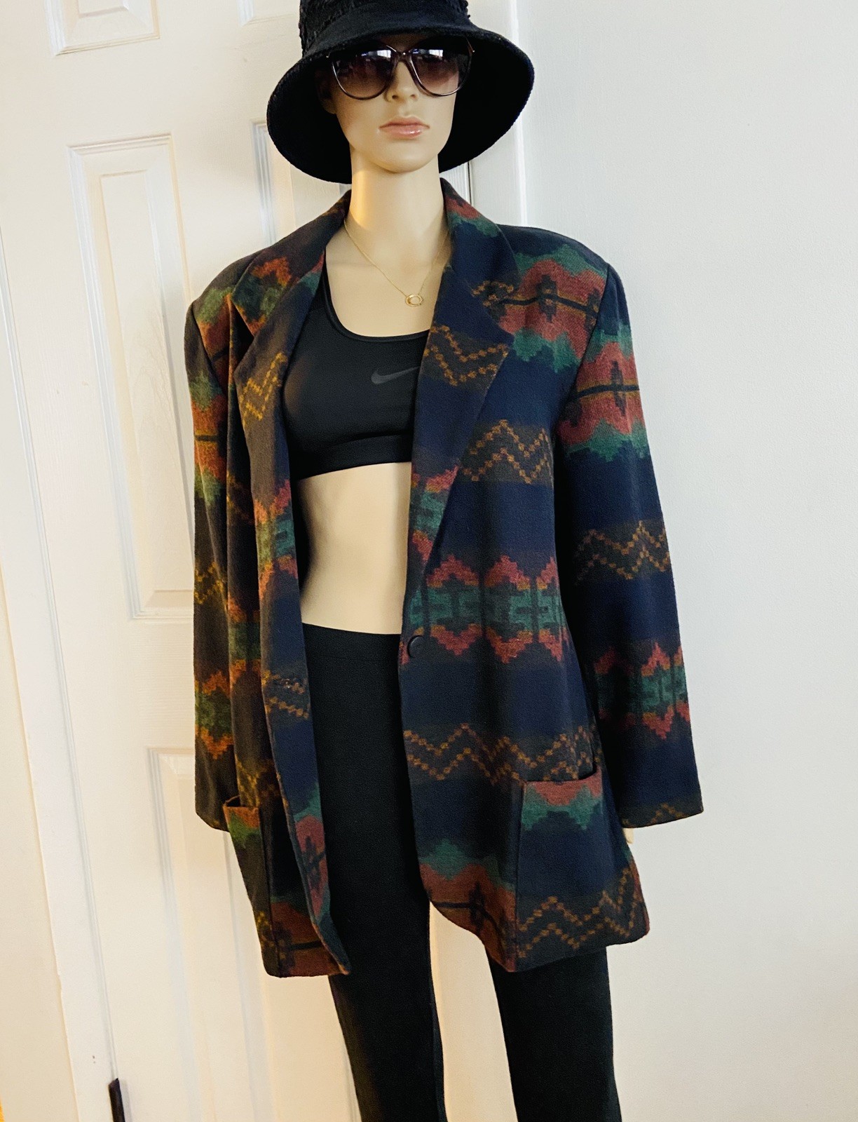 BE Basic Editions Vintage Wool Blend Southwestern… - image 1