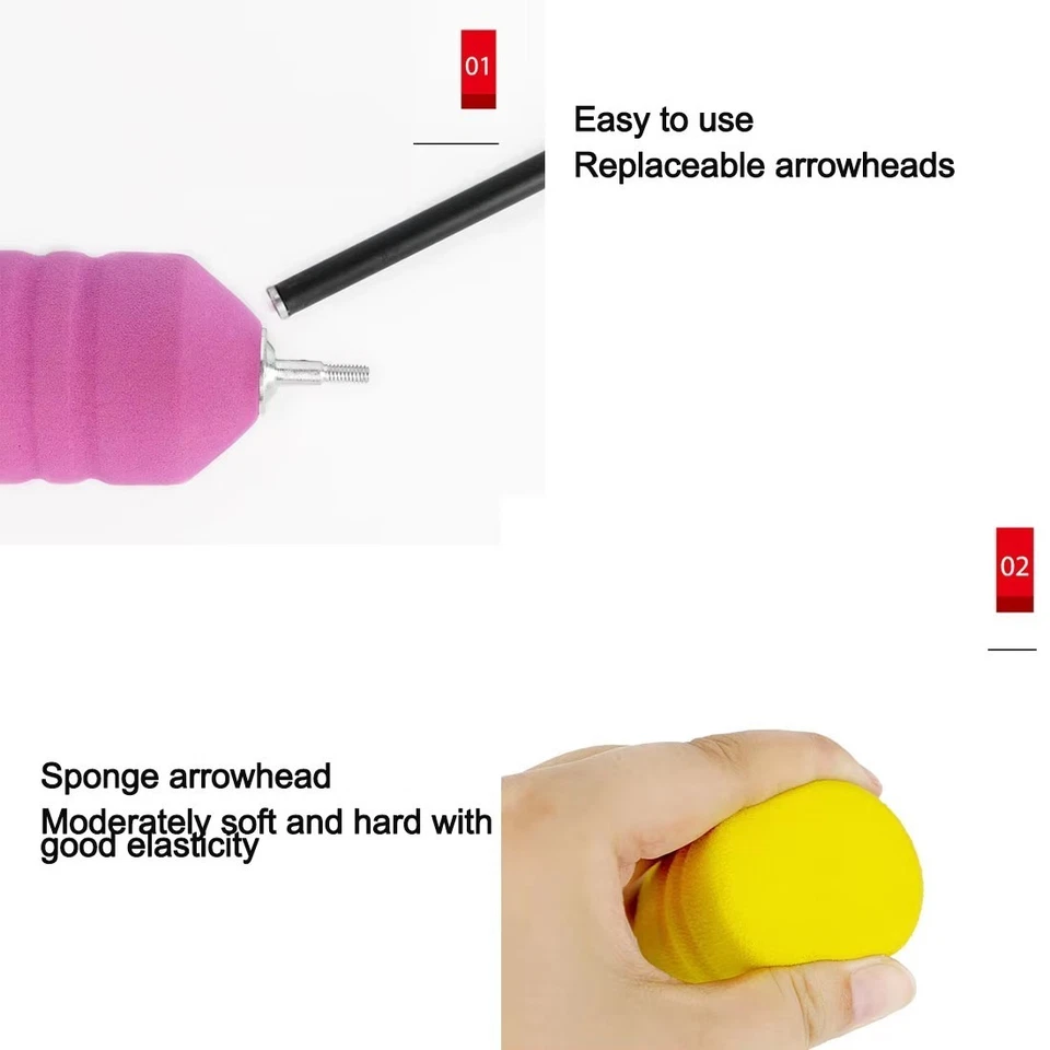 Punta de flecha de espuma suave 6 piezas puntas de flecha atornilladas CS juego tiro práctica de caza Foto 3 de 4
