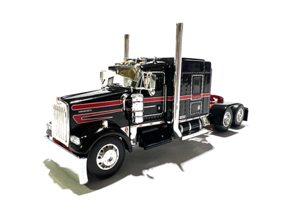 DCP, FIRST GEAR 1/64 SCALE W-900 KENWORTH MID ROOF SLEEPER, BLACK