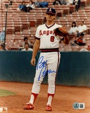 BOB BOONE SIGNED AUTOGRAPHED 8x10 PHOTO CALIFORNIA ANGELS BECKETT BAS