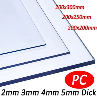 PC Polycarbonat 2mm 3mm 4mm 5mm Dick Platte Zuschnitt bruchfest klar transparent - Bild 1 von 4