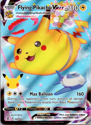Flying Pikachu VMAX 007/025 Holo Ultra Rare Celebrations Pokemon Near Mint