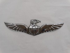 Vintage 16 Chrome Eagle Emblem Badge Bottom Broken