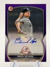 2023 Bowman - Paper Prospect Autographs Brock Selvidge #PPA-BS Purple Border...