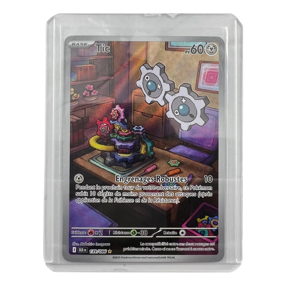 Tic 139/086 🇫🇷 Carte Pokémon EV10.5 Foudre Noire AR Illustration Rare Art - Photo 1/4