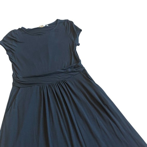 Boden Black Jersey Knit Stretch Dress A-Line Short Sleeve Comfy Size 10 Women's - Picture 5 of 10