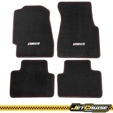 Fits 92-95 Honda Civic 234 Door Eg Logo Front Rear Black Nylon Floor Mats 4pcs