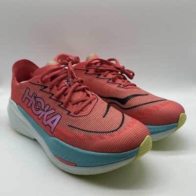 Hoka One One Mach X 2 1155119-GFRT Grapefruit Coral Red Blue Men s Size 13 D