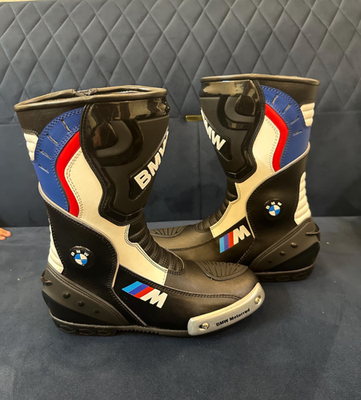 BMW Motorrad Motorbike Racing Leather Boots-Certified Protector