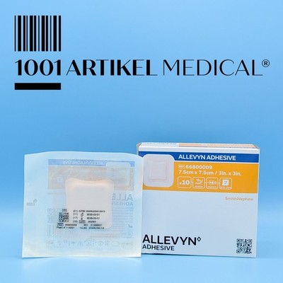 ALLEVYN Adhesive 7,5 cm x 7,5 cm 10 Stück - PZN 16222122 MHD 04/26