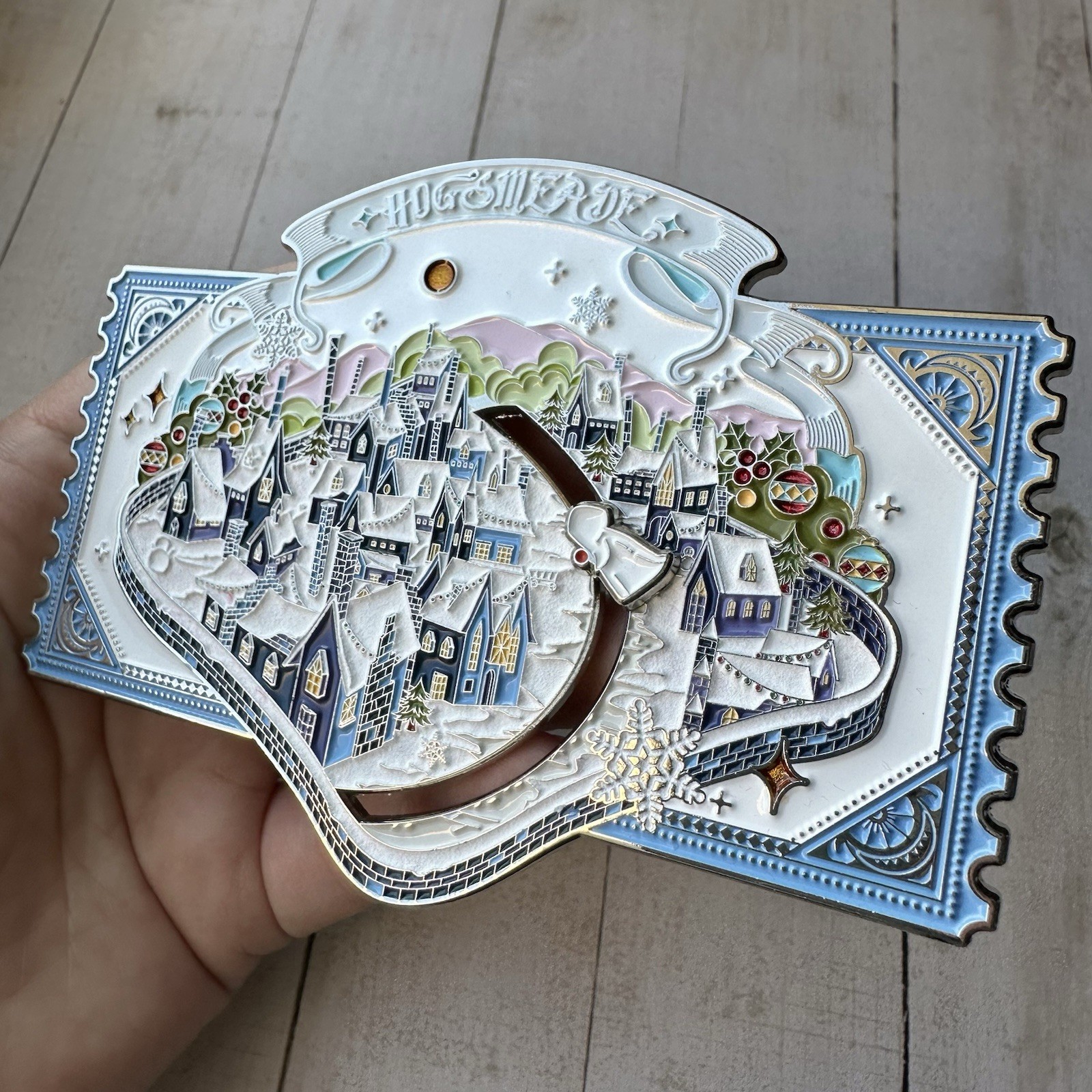 Harry Potter Hogsmeade Village in Winter Movable Fantasy Pin Wizarding World