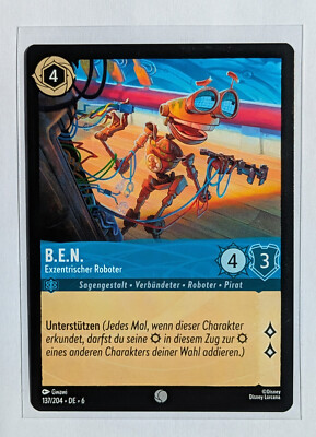 Disney Lorcana Azurblaues Meer | B.E.N. - Exzentrischer Roboter | 6ASZ-137 | NM