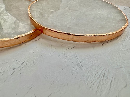 Natural Agate Geode Crystal Quartz Coasters Housewarming Gift for him & Her - Picture 6 of 8