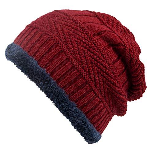 2-Piece Winter Hat & Scarf Set - Warm Knit Beanie & Loop Scarf For Men & Women, Red (One Size Fits Most)
