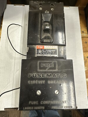 FPE Type XF, 100 Amp, 600 Volt, 3P, Fusematic Breaker Shunt Trip