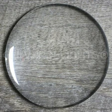 3" Round Glass Cabochons - 2 Pack - Clear Magnifying Glass Dome Cabs - 3 Inch