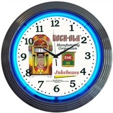 Neonetics 8ROCXX Rock-Ola Jukebox 15 Inches Neon Clock