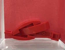 LEGO Parts Lot x (4) Ct ~ Red Slope, Curved 4 x 1 x 2/3 Double ~ No # 93273