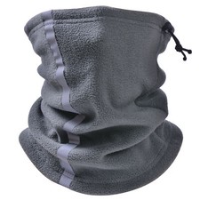 Adjustable Fleece Neck Gaiter Warmer Reflective Safety Face Cover D1R2