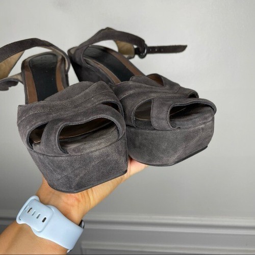 Marni Suede Platform Suede Wedge Sandal Womens EU 39 - Picture 6 of 10