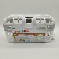 Munchkin High Capacity Dishwasher Basket White W/Gray Trim