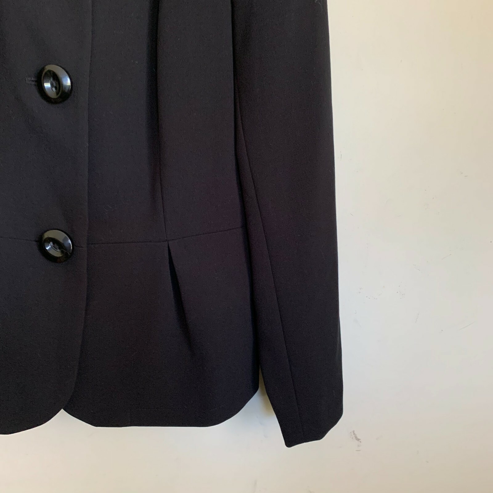 Boutique Essentials Jacket Black Round Collar Pep… - image 5