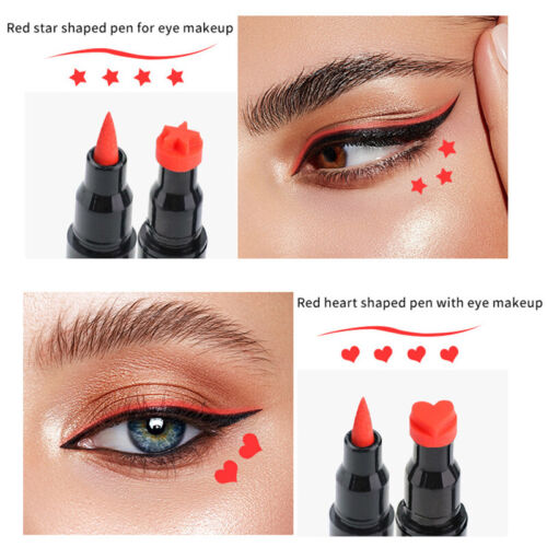 Winged Stamp Eyeliner Double-head Eye Liner Pen Black Liquid Waterproof Makeup_ - Picture 7 of 20