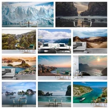 3D Sea Coast Landscape Self-adhesive Wallpaper Removable Wallpaper Wall Mural