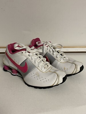 Nike Shox Classic II Shoes White And Pink Leather 2011 Women's Sz