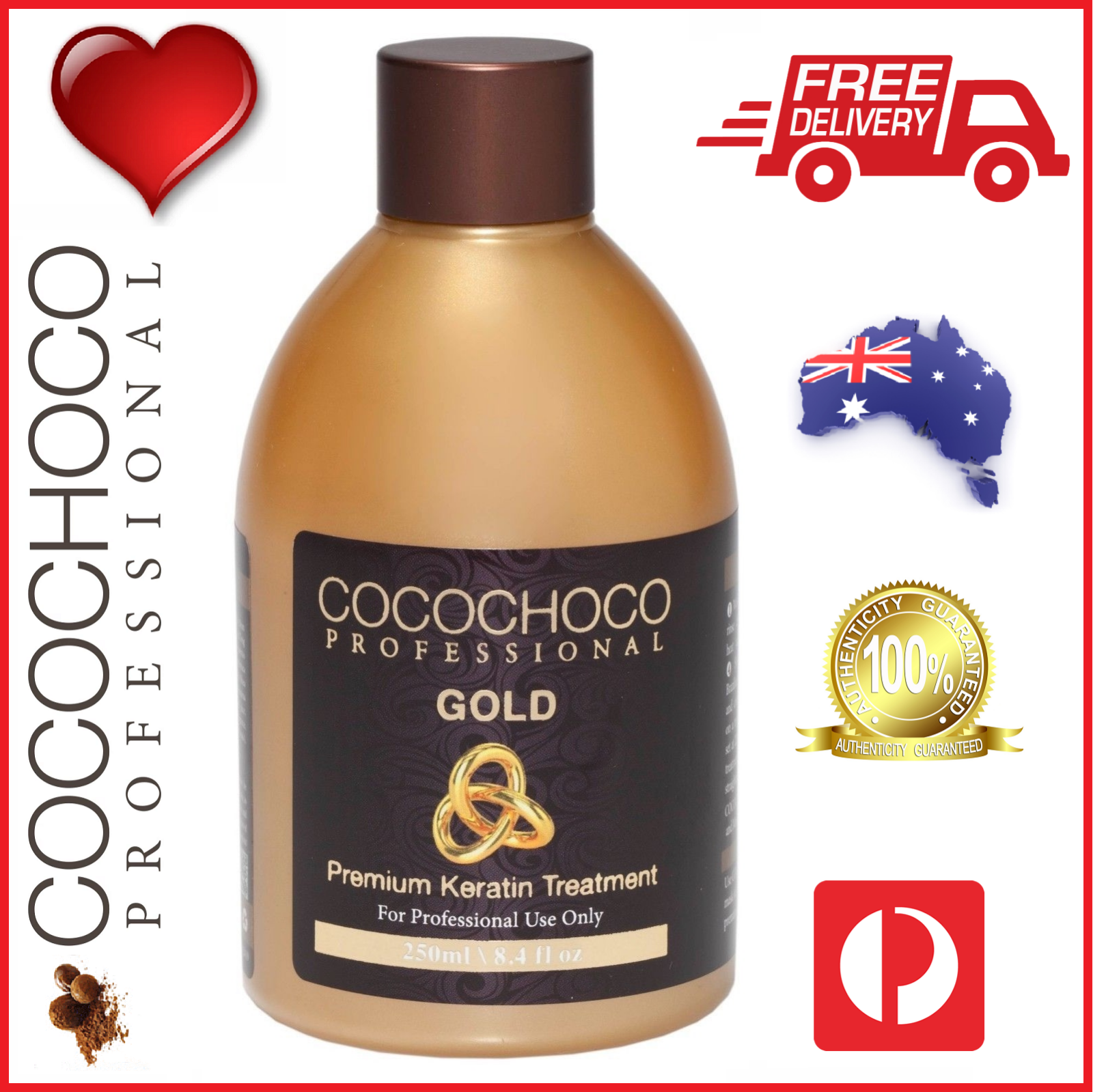 ❤❤ COCOCHOCO Pro GOLD Brazil Keratin Hair Straightening Premium