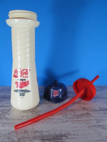 VTG MLB Minnesota Twins COCA-COLA Baseball Bat & Helmet Cap Plastic Water Bottle - Picture 4 of 12