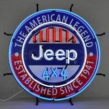 Jeep Neon Sign 4x4 Garage Wall Lamp Light Wrangler Gladiator 2025 Cj-6 Rubicon