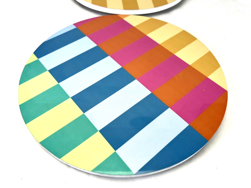 2 pack, 10" Multi Color Spinable Lazy Susans 10 inch, Bottom Lined With Felt Cr5 - Picture 2 of 4