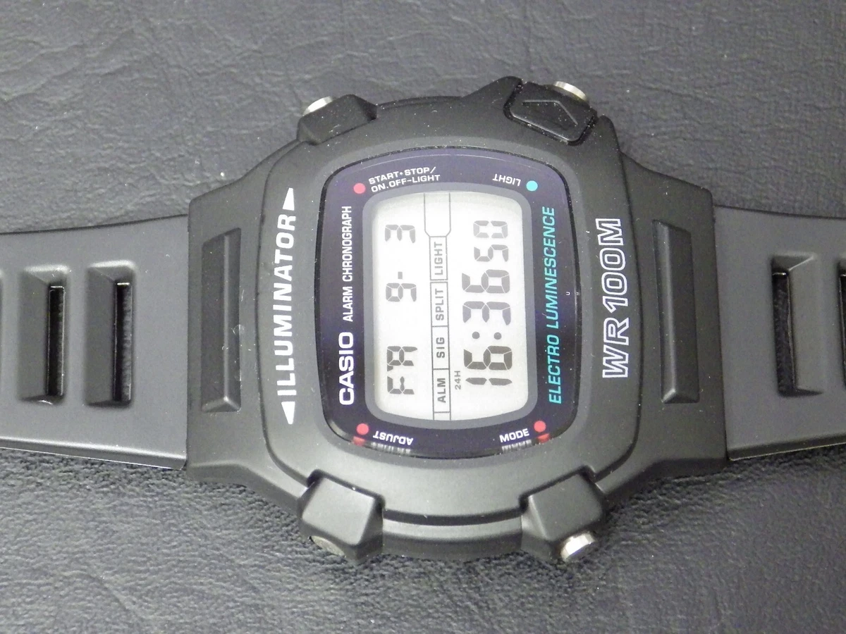 Casio illuminator wr100m light sale