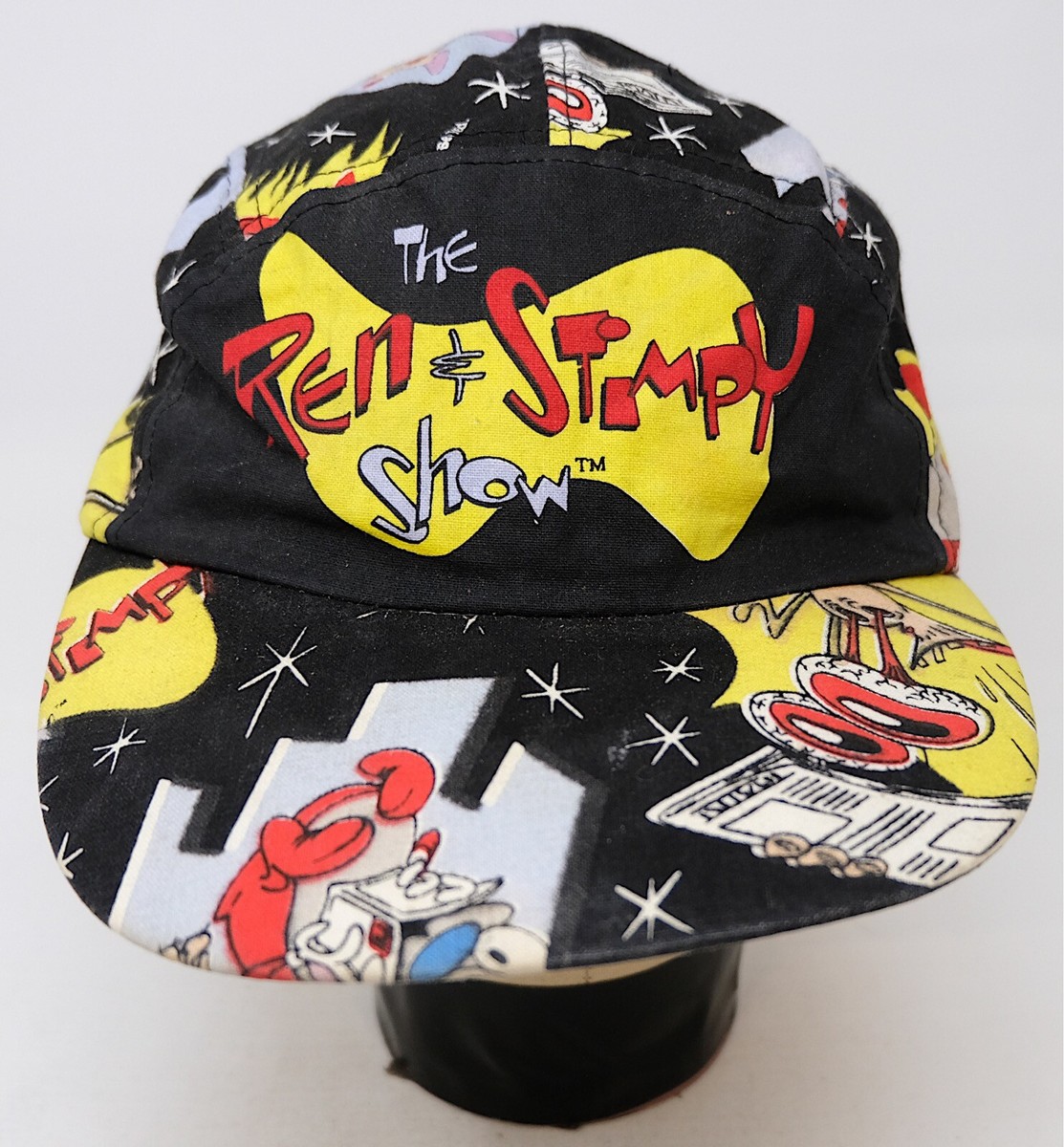 Rare Vintage The Ren & Stimpy Show All Over Print Strapback 