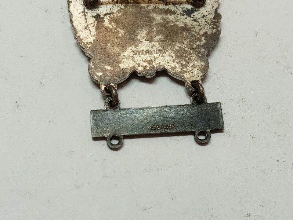 US Army Air Force Corp Technician Badge Pin Sterling WWII WW2 AP