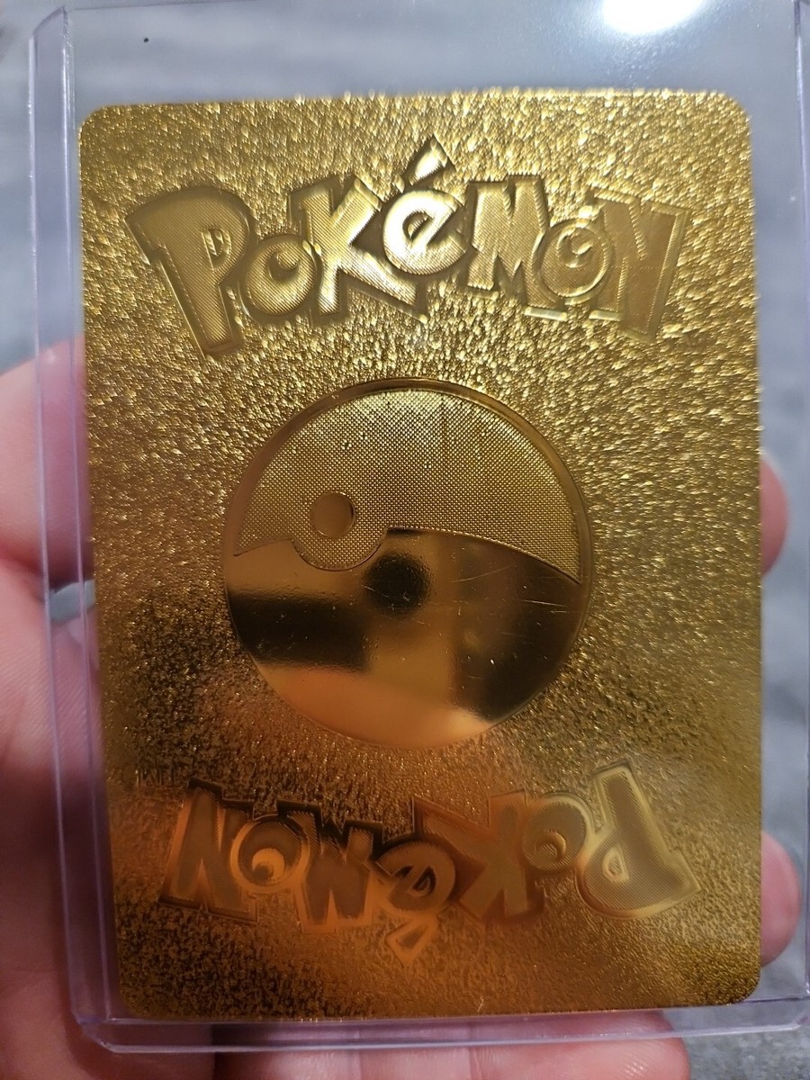 Pikachu V Gold Foil Fan Art Vinyl Collector Pokemon Display Card