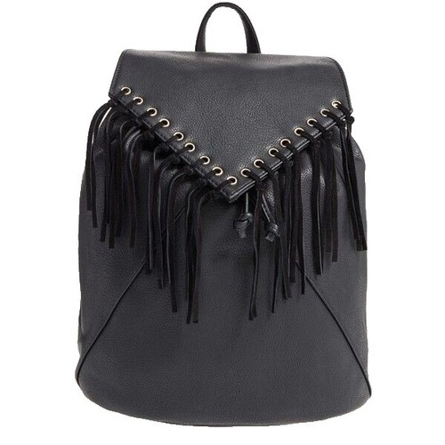 Sole Society Large Leather Drawstring Backpack Cherry | eBay display picture 2