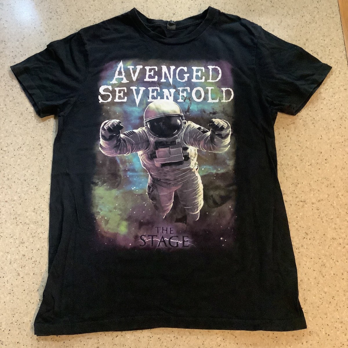 Avenged Sevenfold The Stage Skull Astronaut Space Metal Graphic T