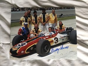 Bobby Unser Signed Indy 500 Indianapolis Photo 8 X 10 Autographed 1968