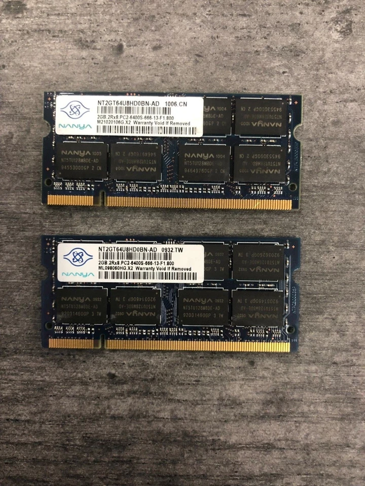 4GB (2x2GB) PC2-5300s DDR2-667MHz/DDR2-800 Laptop Memory SODIMM Intel 200pin US - Image 3 of 4