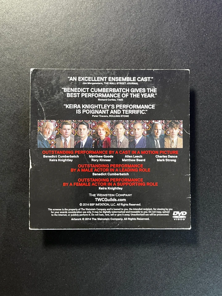 The Imitation Game 2014 FYC DVD Screener – Oscar Promo – Benedict Cumberbatch - Image 2 of 4