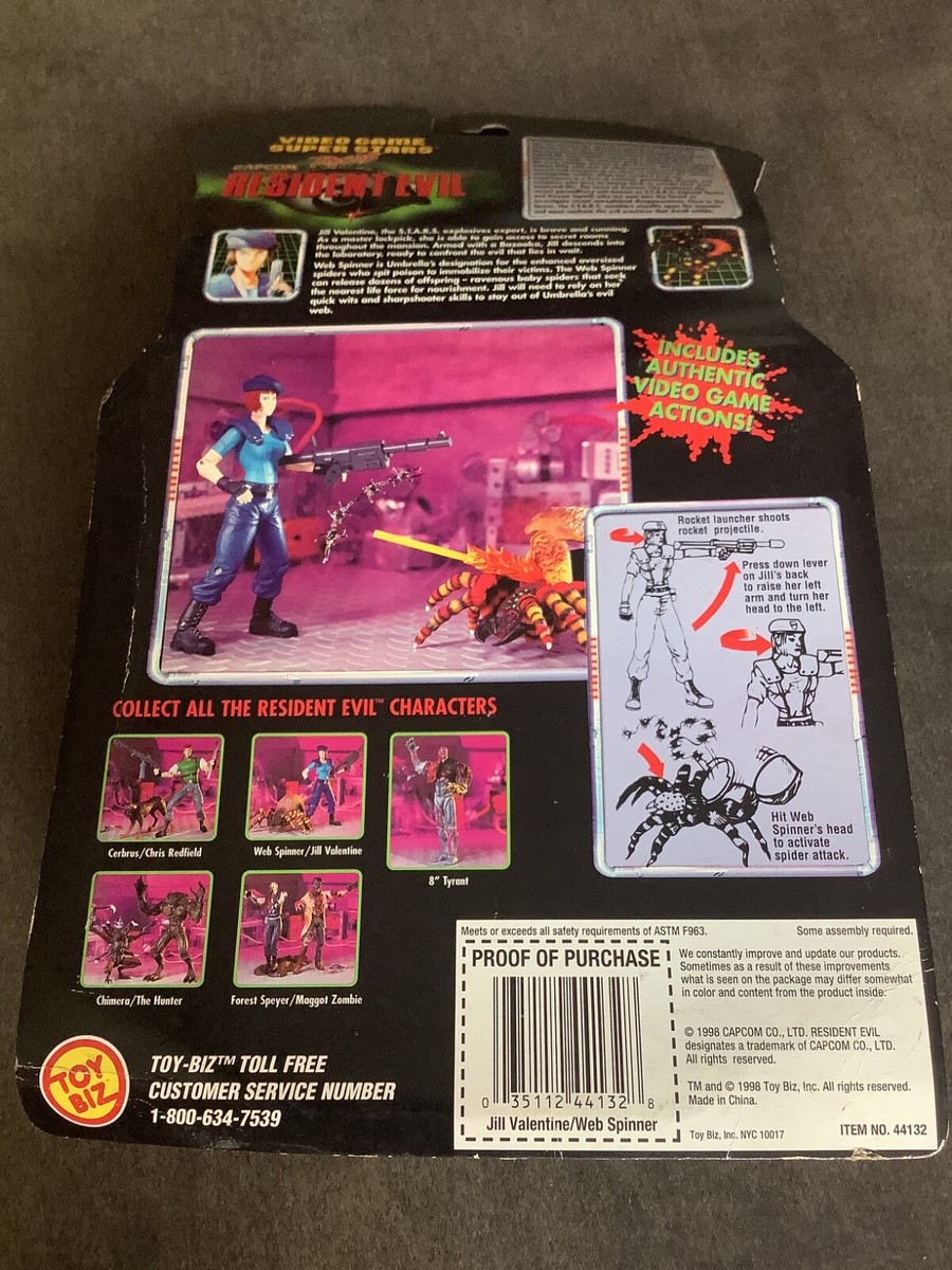 ゲームキャラクター RESIDENT EVIL JILL VALENTINE WEB SPINNER Resident Evil Jill Valentine Web Spinner 5 Figures Toy Biz
