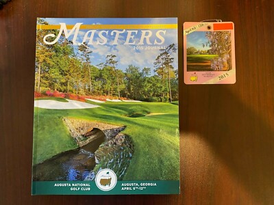 2015 MASTERS BADGE & MASTERS JOURNAL~ JORDAN SPIETH 1ST MASTERS GOLF WIN