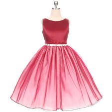 BURGUNDY Size 6 Flower Girl Dress Birthday Formal Wedding Recital Bridesmaid